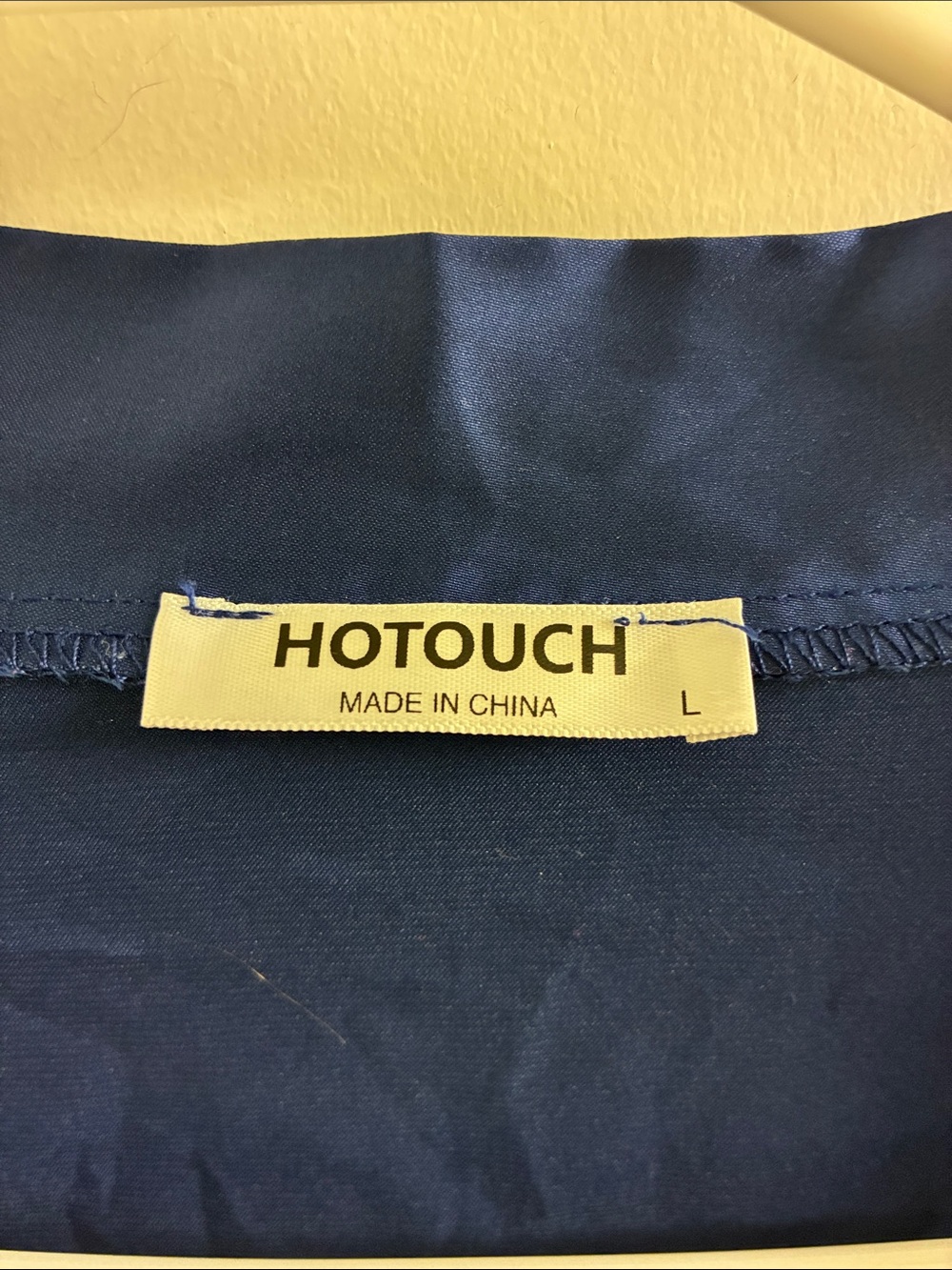 Navy Blue Satin Robe - Picture 6 of 6